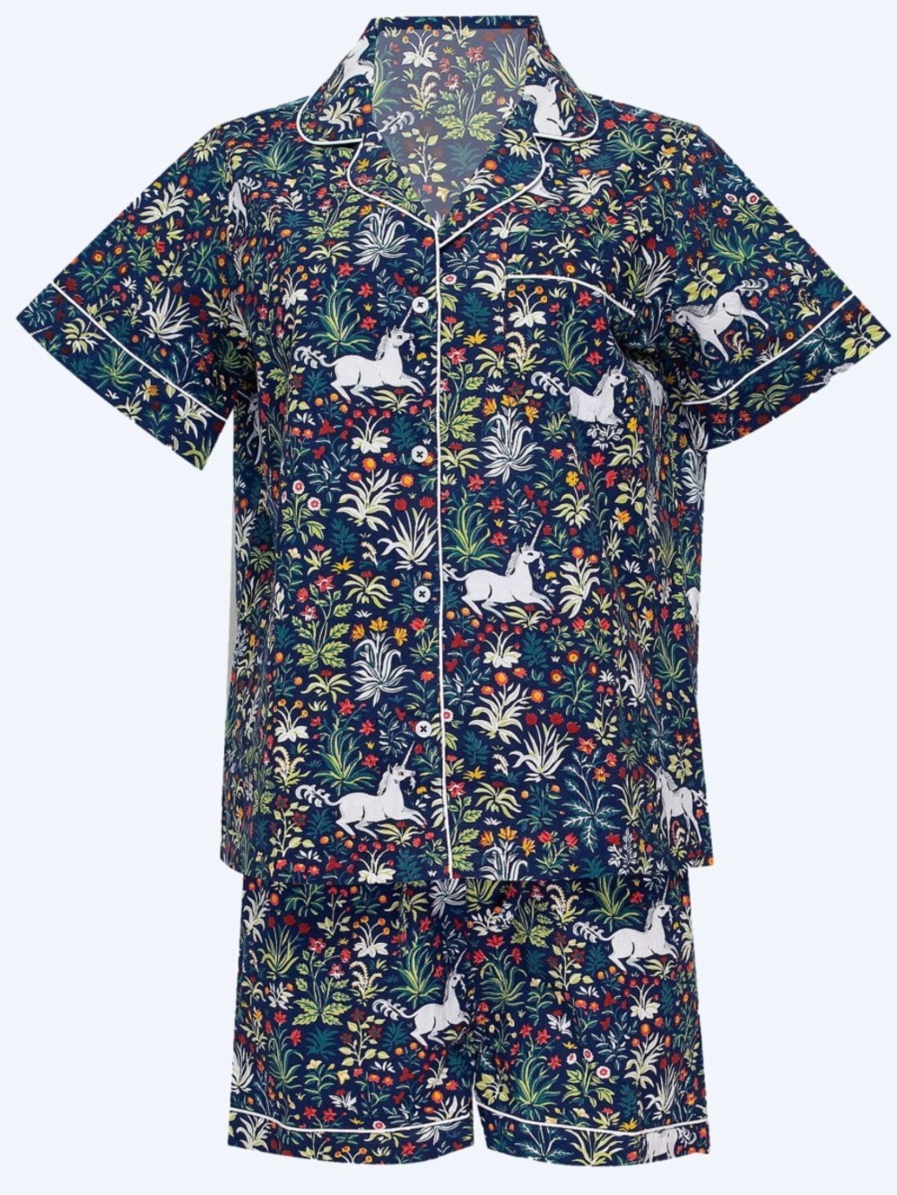 Printfresh Unicorn Garden Short Sleep Set Large Whimsical